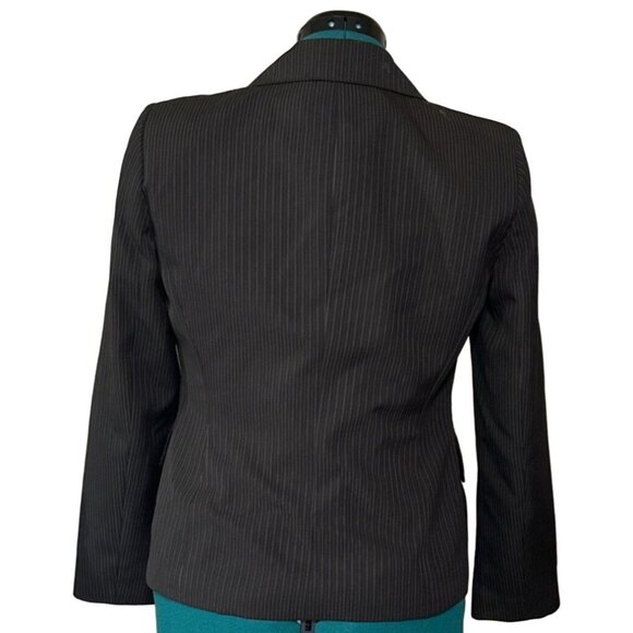 Evan-Picone Petite Suit Jacket Brown w/Stripes Polyester Blend Women's Size 6P - Picture 2 of 16